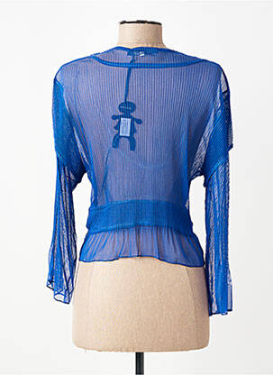 Gilet manches longues coupe cintrée bleu FRANCK ANNA femme