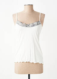 Top stretch fines bretelles beige POUSSIERE D'ETOLE femme
