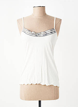 Top stretch fines bretelles beige POUSSIERE D'ETOLE femme