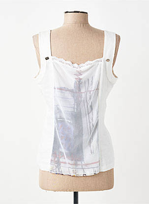 Top stretch fines bretelles blanc FRED SABATIER femme