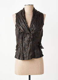 Gilet sans manche poches marron JENSEN femme