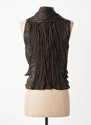 Gilet sans manche poches marron JENSEN femme