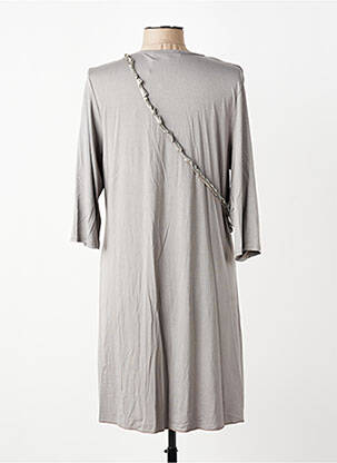 Robe courte manches 3/4 manches 3/4 gris FRANCK ANNA femme