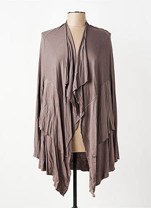Gilet manches longues stretch marron POUSSIERE D'ETOLE femme