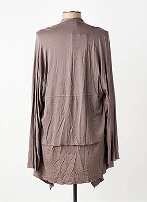 Gilet manches longues stretch marron POUSSIERE D'ETOLE femme