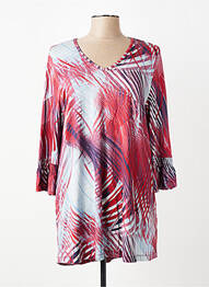 T-shirt manches 3/4 manches 3/4 rouge CISO femme
