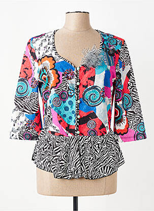 Veste chic tissage crêpe noir EVALINKA femme