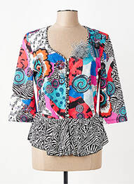 Veste chic fermeture boutonnée sur le devant noir EVALINKA femme