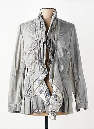 Veste chic manches longues gris POUSSIERE D'ETOLE femme