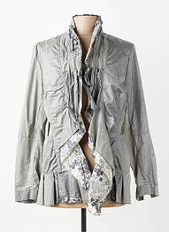 Veste chic manches longues gris POUSSIERE D'ETOLE femme