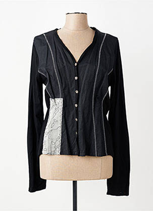 Veste casual coupe cintrée noir TERRAMODA femme