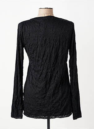 Pull coupe cintrée manches longues noir FRANCK ANNA femme