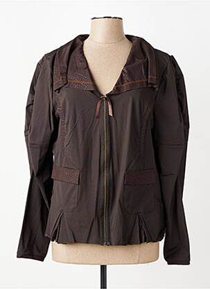 Veste casual poches marron FRED SABATIER femme