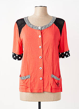 Veste casual col rond orange FILIPINE LAHOYA femme