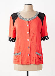 Veste casual col rond orange FILIPINE LAHOYA femme