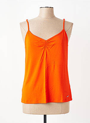 Top stretch fines bretelles orange KATMAI femme