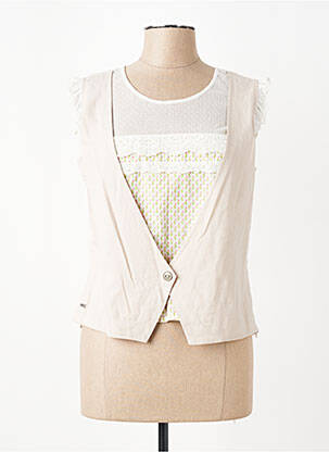Top stretch sans manche beige ALICE ET BARNABE femme
