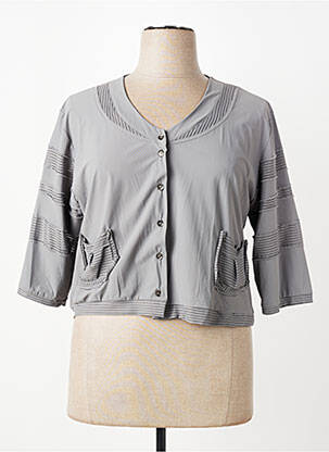 Veste casual coupe cintrée gris FRANCK ANNA femme