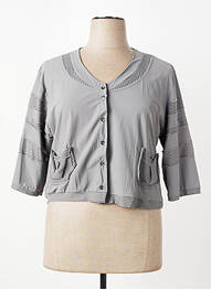 Veste casual coupe cintrée gris FRANCK ANNA femme