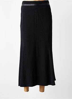 Jupe longue tissage crêpe noir STEILMANN femme