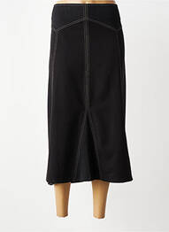Jupe longue tissage crêpe noir QUATTRO femme