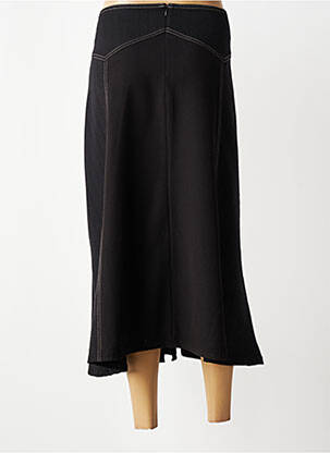 Jupe longue fermeture zippée au dos noir QUATTRO femme