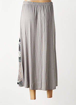 Jupe longue coupe fluide gris FRANCK ANNA femme