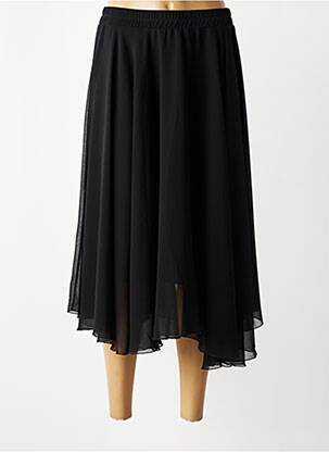 Jupe longue tissage crêpe noir EVALINKA femme