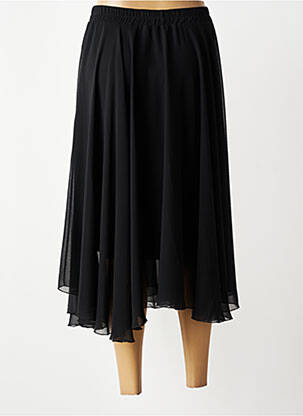 Jupe longue tissage crêpe noir EVALINKA femme