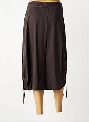 Jupe mi-longue stretch marron FRED SABATIER femme