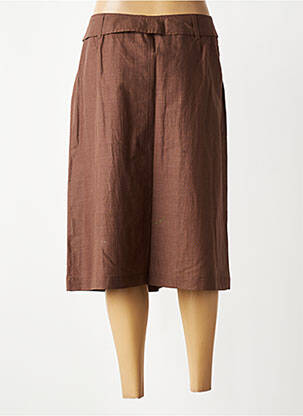 Jupe mi-longue fermeture zip latéral marron CLAUDIA GIL femme