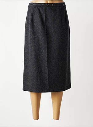 Jupe mi-longue taille à pinces gris GELCO femme