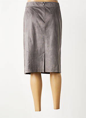 Jupe mi-longue coupe droite gris GELCO femme