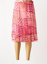 Jupe mi-longue taille normale rose AGATHE & LOUISE femme