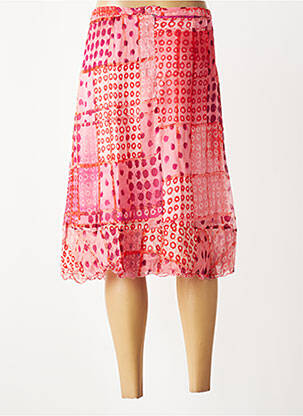 Jupe mi-longue taille normale rose AGATHE & LOUISE femme