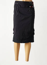 Jupe mi-longue fermeture zip latéral noir FEMMES JE VOUS AIME femme