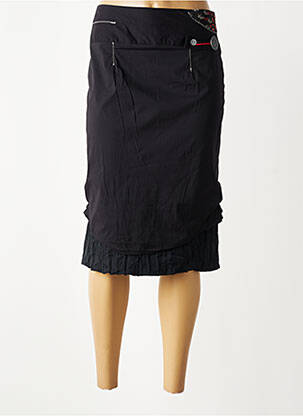 Jupe mi-longue fermeture zip latéral noir FEMMES JE VOUS AIME femme