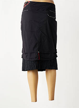 Jupe mi-longue fermeture zip latéral noir FEMMES JE VOUS AIME femme