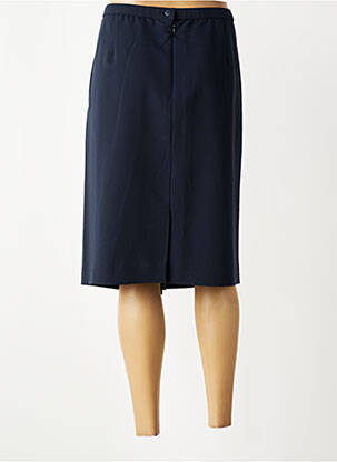 Jupe mi-longue taille à pinces bleu PAUPORTÉ femme