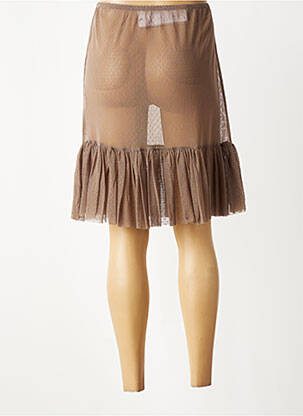 Jupon /fond de robe broderie marron MALOKA femme