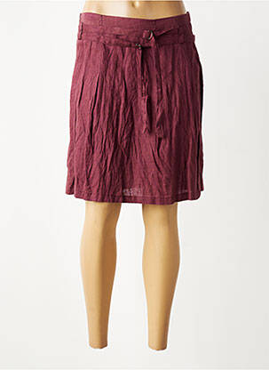 Jupe courte taille à pinces rouge DIPLODOCUS femme