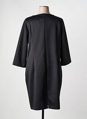Robe mi-longue manches 3/4 manches 3/4 noir FRANCK ANNA femme