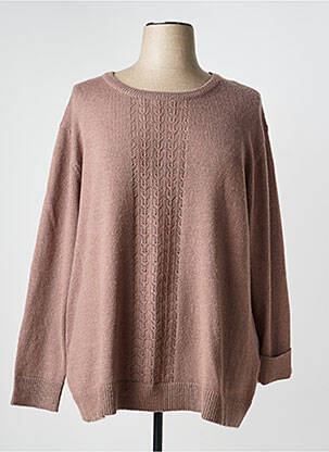 Pull stretch manches longues marron CISO femme