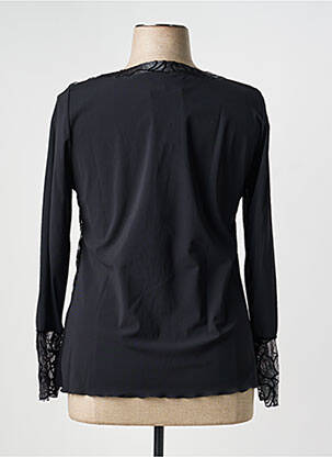 Top tissage jersey manches longues noir QUATTRO femme