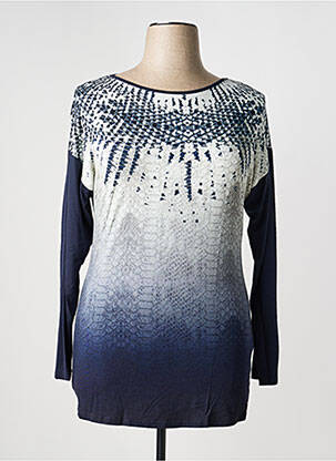 T-shirt manches longues manches longues bleu ROSE ELECTRON femme