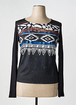 T-shirt manches longues manches longues noir EVALINKA femme