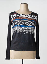T-shirt manches longues manches longues noir EVALINKA femme