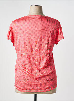 Top tissage crêpe manches courtes rose CLAUDE DE SAIVRE femme