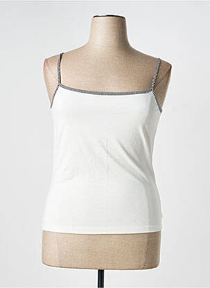 Top stretch fines bretelles beige O.K.S femme