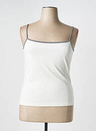 Top col carré fines bretelles beige O.K.S femme